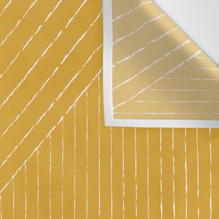 Lines (Mustard Yellow) Wall Tapestry Gallery Image 3