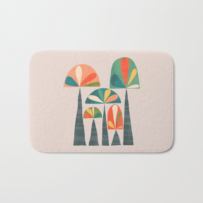 Quirky retro palm trees Bath Mat Gallery Image 1