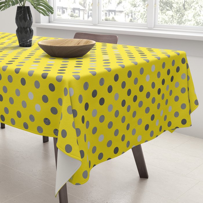 Polka Proton Yellow Tablecloth Gallery Image 3