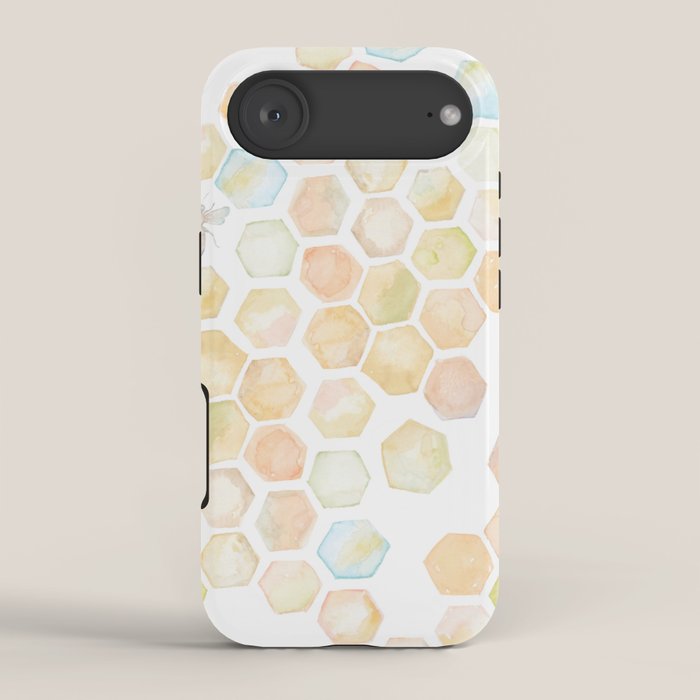Bee and honeycomb watercolor iPhone Case Gallery Image 2
