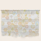 Bee and honeycomb watercolor Wall Hanging Gallery Image 1