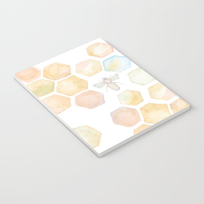 Bee and honeycomb watercolor Notebook Gallery Image 3