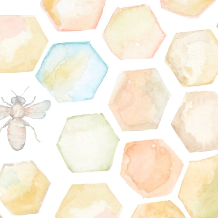 Bee and honeycomb watercolor Coffee Mug Gallery Image 2