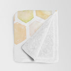 Bee and honeycomb watercolor Throw Blanket Gallery Image 3