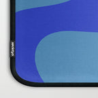 Retro Liquid Swirl Contemporary Abstract Pattern 2 in Cobalt Blue Laptop Sleeve Gallery Image 3