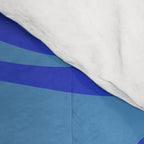 Retro Liquid Swirl Contemporary Abstract Pattern 2 in Cobalt Blue Comforter Gallery Image 4