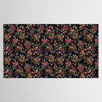Holiday 2025 Festive Floral Foliage Colorful Dark Tablecloth Gallery Image 2