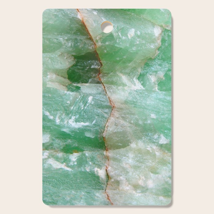 Crystalized Pale Green Quartz Slab with Copper Vein Cutting Board Gallery Image 1