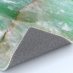Crystalized Pale Green Quartz Slab with Copper Vein Rug Gallery Image 4