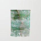Crystalized Pale Green Quartz Slab with Copper Vein Wall Hanging Gallery Image 1