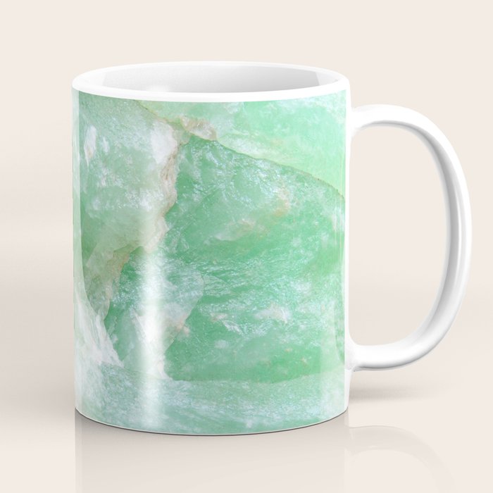 Crystalized Pale Green Quartz Slab with Copper Vein Coffee Mug Gallery Image 1