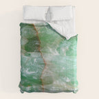 Crystalized Pale Green Quartz Slab with Copper Vein Comforter Gallery Image 6
