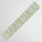 Organic Watercolor Striped Pattern in Sage Table Runner Gallery Image 3