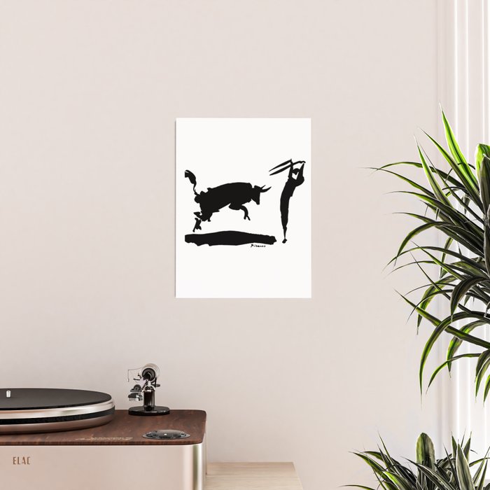 Picasso - Bullfight III 1960 Artwork Shirt, Reproduction Poster Gallery Image 2