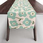 Little flowers aqua Table Runner Gallery Image 1