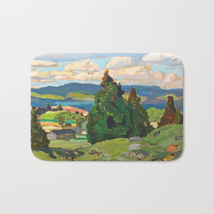 Canadian Landscape Franklin Carmichael Art Nouveau Post-Impressionism Bath Mat Gallery Image 1