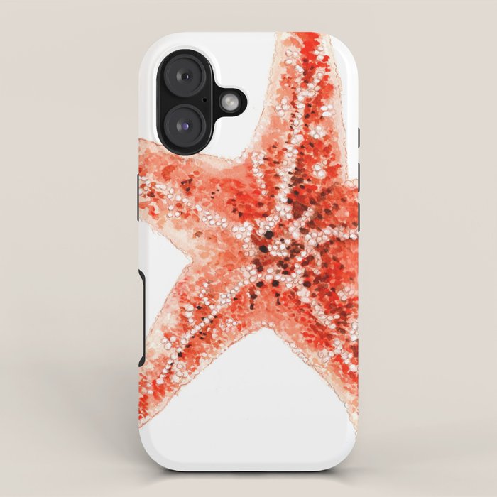 Coastal. Star Fish. Watercolor. iPhone Case Gallery Image 1