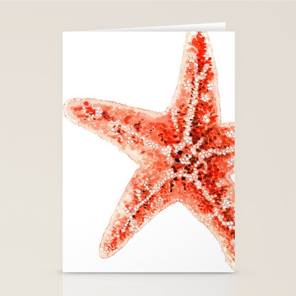Coastal. Star Fish. Watercolor. Stationery Card Gallery Image 2