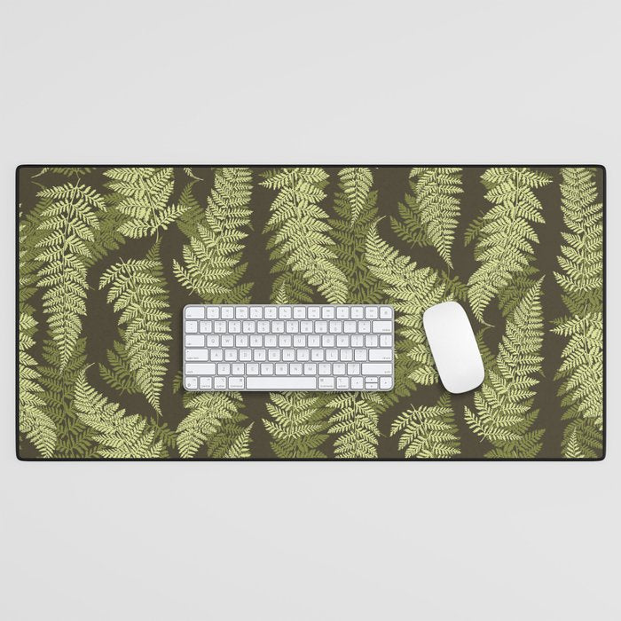 Forest Ferns - Woodland Green Desk Mat Gallery Image 1