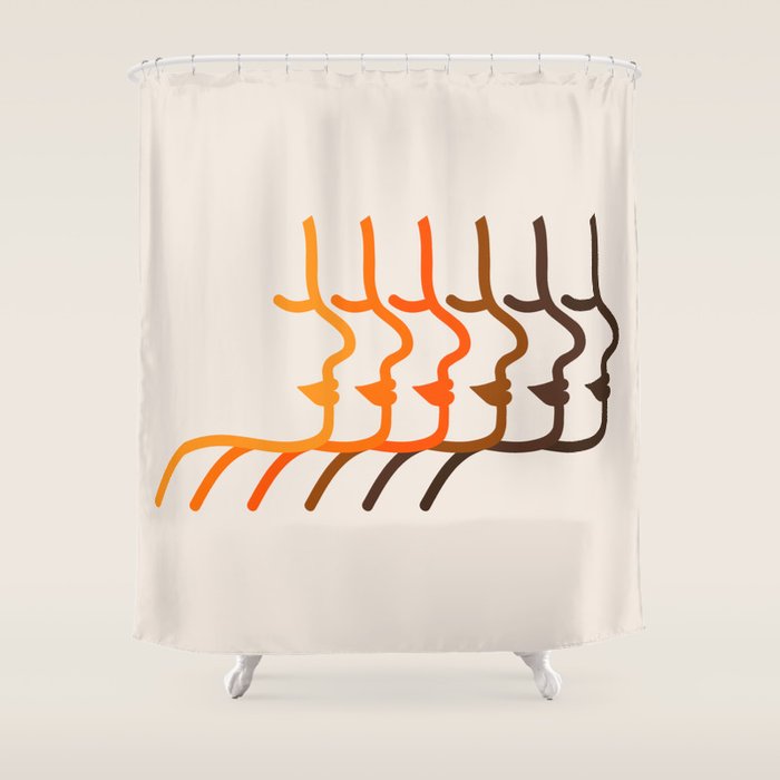Golden Silhouettes Shower Curtain Gallery Image 1