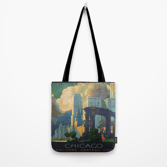 Vintage poster - Chicago Tote Bag Gallery Image 2