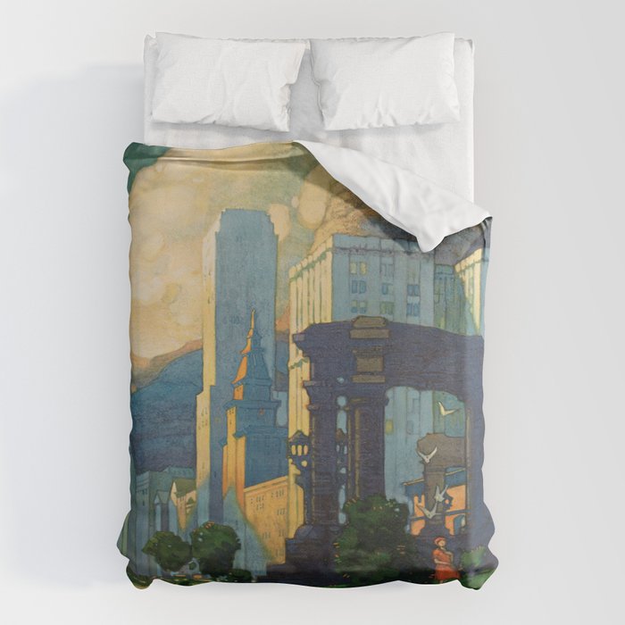 Vintage poster - Chicago Duvet Cover Gallery Image 1