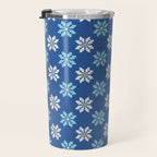 Contrasting Blues: Bethlehem Star Mosaic Travel Mug Gallery Image 3