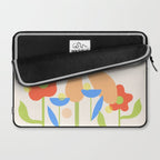 Abstract flowers composition in pink and blue Laptop Sleeve Gallery Image 2