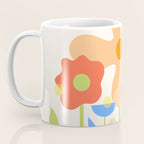 Abstract flowers composition in pink and blue Coffee Mug Gallery Image 3