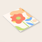 Abstract flowers composition in pink and blue Notebook Gallery Image 3