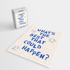 What's The Best That Could Happen in Blue and Linen White Jigsaw Puzzle Gallery Image 2