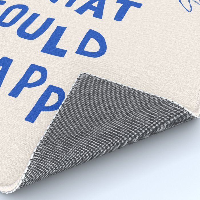 What's The Best That Could Happen in Blue and Linen White Rug Gallery Image 4