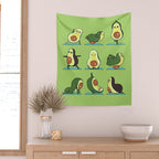Avocado Yoga Wall Tapestry Gallery Image 2