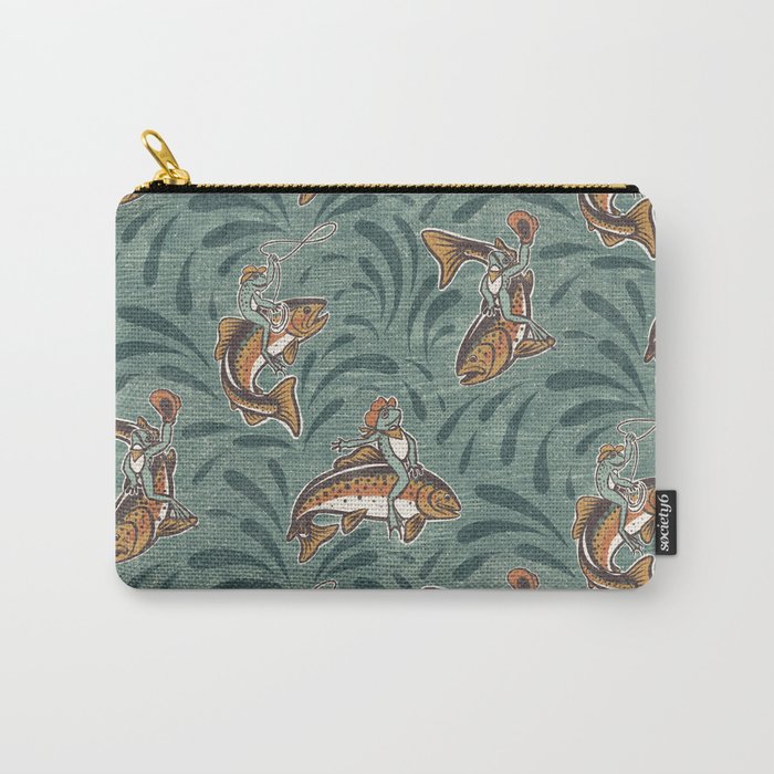 Rodeo Frogs - Green Carry All Pouch Gallery Image 1