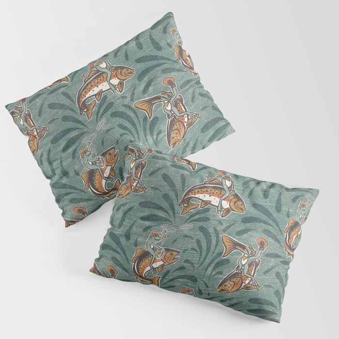 Rodeo Frogs - Green Pillow Sham Gallery Image 3