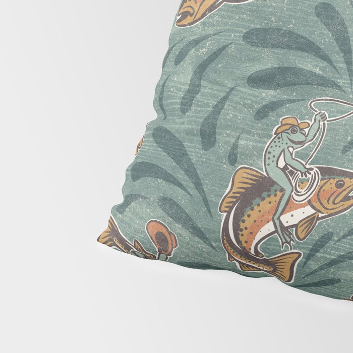 Rodeo Frogs - Green Pillow Sham Gallery Image 4
