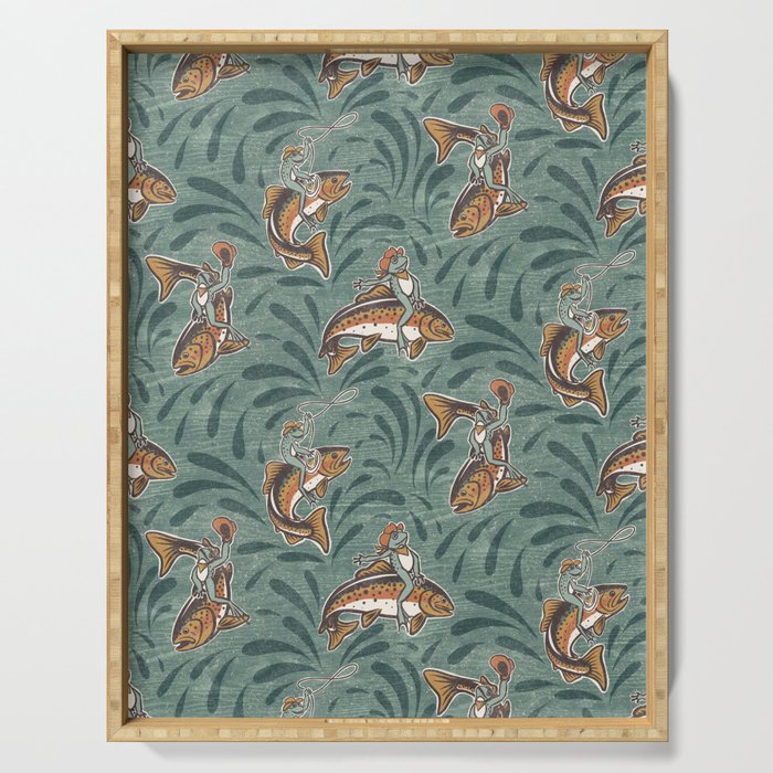 Rodeo Frogs - Green Serving Tray Gallery Image 1
