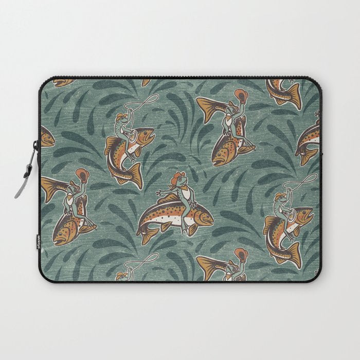 Rodeo Frogs - Green Laptop Sleeve Gallery Image 1