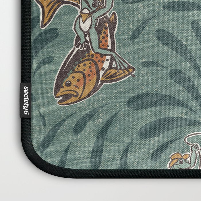 Rodeo Frogs - Green Laptop Sleeve Gallery Image 3