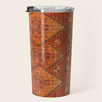 Traditional Vintage Heritage Moroccan Carpet  Travel Mug Gallery Image 3
