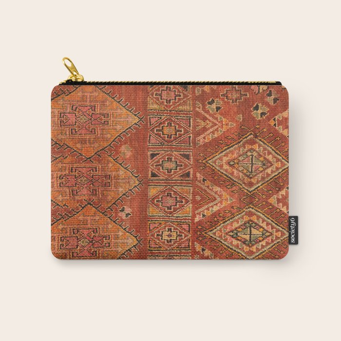 Traditional Vintage Heritage Moroccan Carpet  Carry All Pouch Gallery Image 1