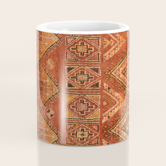 Traditional Vintage Heritage Moroccan Carpet  Coffee Mug Gallery Image 4