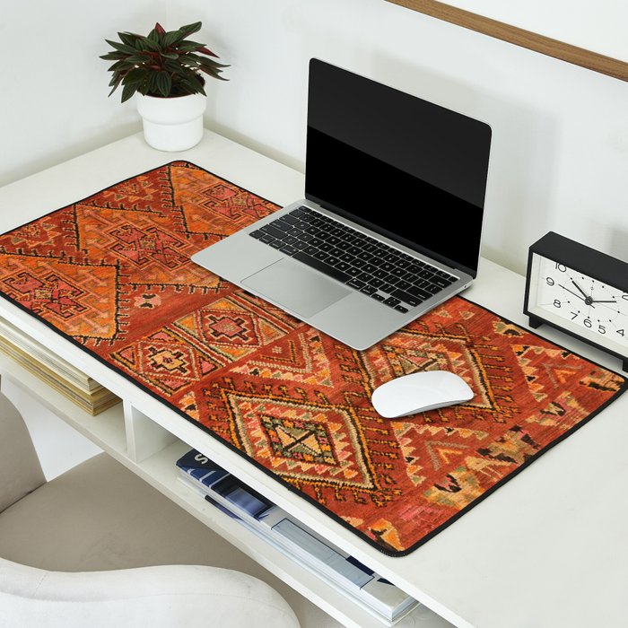 Traditional Vintage Heritage Moroccan Carpet  Desk Mat Gallery Image 2