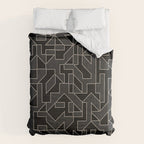 Black and White Geometric Abstract Artwork Comforter Gallery Image 6