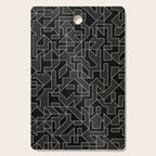 Black and White Geometric Abstract Artwork Cutting Board Gallery Image 1