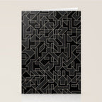 Black and White Geometric Abstract Artwork Stationery Card Gallery Image 2