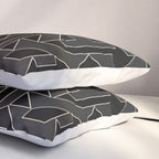 Black and White Geometric Abstract Artwork Pillow Sham Gallery Image 3