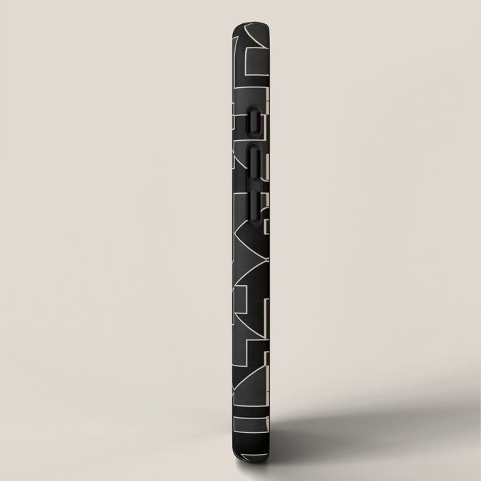 Black and White Geometric Abstract Artwork iPhone Case Gallery Image 2