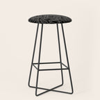 Black and White Geometric Abstract Artwork Stool Gallery Image 1