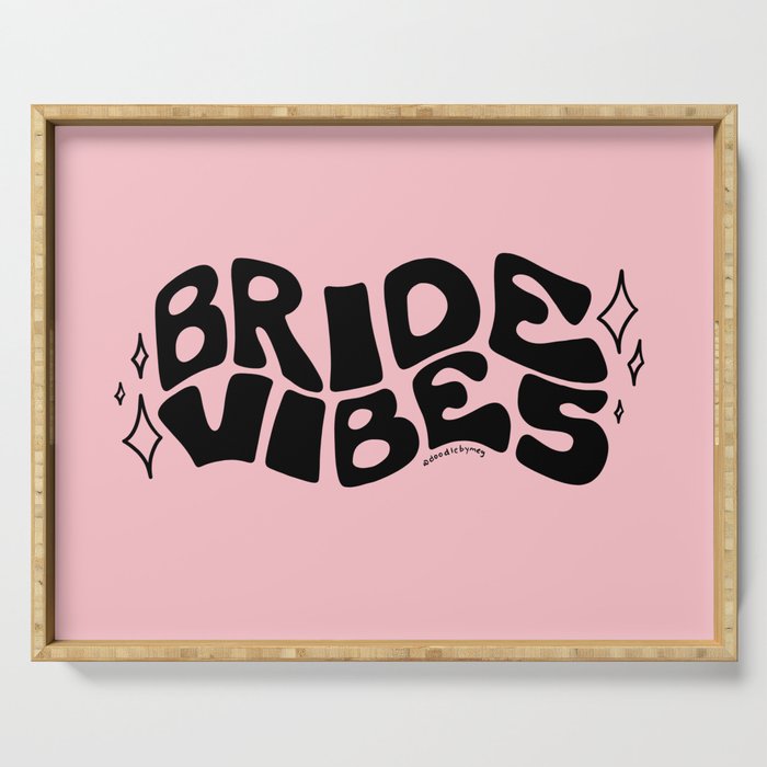 Bride Vibes in Black Serving Tray Gallery Image 1